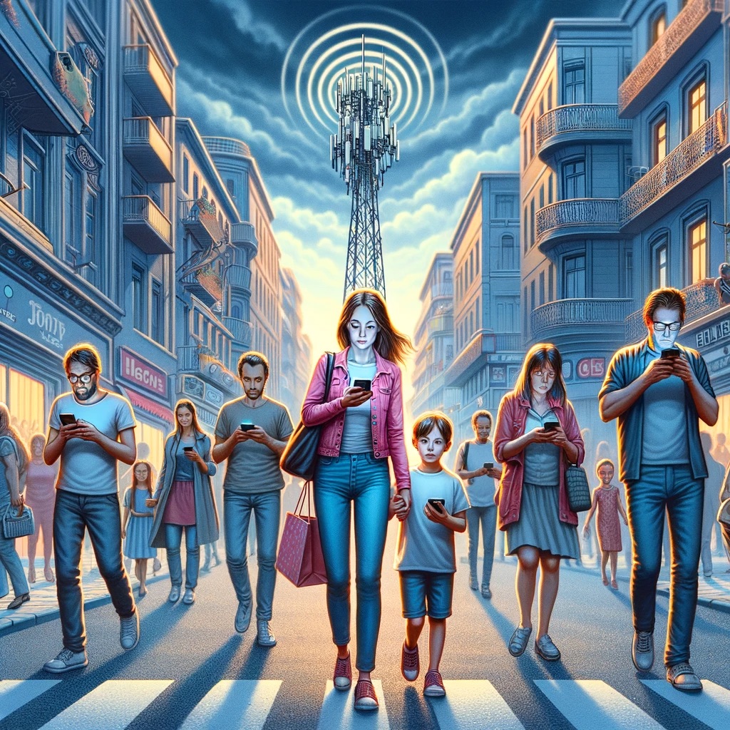Boîtier de protection contre les ondes électromagnétiques d'un smartphone